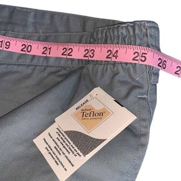 Mens Pleated Front Pants DuPont Teflon Fabric Protector Gray Size 26X33 - Picture 7 of 10